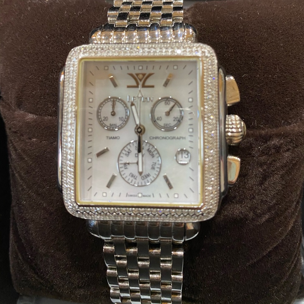 Authentic LeVian watch with diamonds.